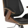 Armen Living Century Office Chair With Multifunctional Mechanism In Chrome finish With Black Faux Leather And Walnut Veneer Back 04 - Armen Living Century Office Chair With Multifunctional Mechanism In Chrome finish With Black Faux Leather And Walnut Veneer Back 04