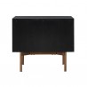 Armen Living Carnaby 2 Drawer Nightstand in Black Brushed Oak and Bronze 06