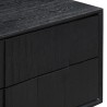 Armen Living Carnaby 2 Drawer Nightstand in Black Brushed Oak and Bronze 011