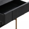 Armen Living Carnaby 2 Drawer Nightstand in Black Brushed Oak and Bronze 08
