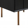 Armen Living Carnaby 2 Drawer Nightstand in Black Brushed Oak and Bronze 09