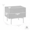 Armen Living Carnaby 2 Drawer Nightstand in Black Brushed Oak and Bronze 010 - Armen Living Carnaby 2 Drawer Nightstand in Black Brushed Oak and Bronze 010