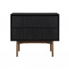 Armen Living Carnaby 2 Drawer Nightstand in Black Brushed Oak and Bronze 03