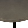 Chester Modern Concrete and Acacia Round Coffee Table - Table Edge Close-Up