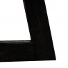 Chester Modern Concrete and Acacia Round Coffee Table - Leg Edge Close-Up