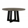 Armen Living Chester Modern Concrete And Acacia Round Dining Table In Medium Gray Concrete 02