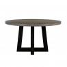 Chester Modern Concrete and Acacia Round Dining Table - Front