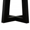 Chester Modern Concrete and Acacia Round Dining Table - Leg Close-Up