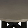 Chester Modern Concrete and Acacia Round Dining Table - Tabletop Close-Up