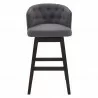 Armen Living Celine Counter Height Wood Swivel Tufted Barstool In Espresso Finish 01 - Armen Living Celine Counter Height Wood Swivel Tufted Barstool In Espresso Finish 01
