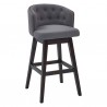 Armen Living Celine Counter Height Wood Swivel Tufted Barstool In Espresso Finish 004