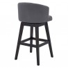 Armen Living Celine Counter Height Wood Swivel Tufted Barstool In Espresso Finish 002