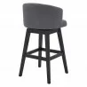 Armen Living Celine Counter Height Wood Swivel Tufted Barstool In Espresso Finish 002 - Armen Living Celine Counter Height Wood Swivel Tufted Barstool In Espresso Finish 002