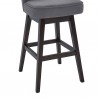 Armen Living Celine Counter Height Wood Swivel Tufted Barstool In Espresso Finish 003
