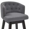 Armen Living Celine Counter Height Wood Swivel Tufted Barstool In Espresso Finish 006 - Armen Living Celine Counter Height Wood Swivel Tufted Barstool In Espresso Finish 006