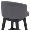 Armen Living Celine Counter Height Wood Swivel Tufted Barstool In Espresso Finish 007