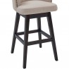 Armen Living Celine Counter Height Wood Swivel Tufted Barstool In Espresso Finish 001