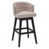 Armen Living Celine Counter Height Wood Swivel Tufted Barstool In Espresso Finish 002