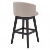 Armen Living Celine Counter Height Wood Swivel Tufted Barstool In Espresso Finish 003