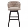 Armen Living Celine Counter Height Wood Swivel Tufted Barstool In Espresso Finish 004