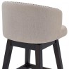 Armen Living Celine Counter Height Wood Swivel Tufted Barstool In Espresso Finish 005