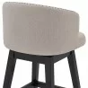 Armen Living Celine Counter Height Wood Swivel Tufted Barstool In Espresso Finish 005 - Armen Living Celine Counter Height Wood Swivel Tufted Barstool In Espresso Finish 005