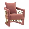 Armen Living Corelli Blush Fabric Upholstered Accent Chair With Brushed Gold Legs 001