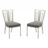 Armen Living Cleo Contemporary Dining Chair In Gray and Stainless Steel - Set of 2 05