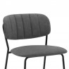 Armen Living Carlo 26" Gray Faux Leather And Black Metal Counter Height Bar Stool  004