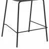 Armen Living Carlo 26" Gray Faux Leather And Black Metal Counter Height Bar Stool  008