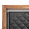 Armen Living Coco Rustic Oak Wood Upholstered Faux Leather Platform Bed In Black 04