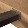 Armen Living Coco Rustic Oak Wood Upholstered Faux Leather Platform Bed In Black 06