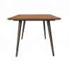 Armen Living Coco Rustic Oak Wood Dining Table In Balsamico 04