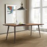 Armen Living Coco Rustic Oak Wood Dining Table In Balsamico