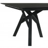 Cortina 79" Mid-Century Modern Black Wood Dining Table with Black Legs 06