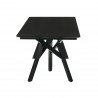 Cortina 79" Mid-Century Modern Black Wood Dining Table with Black Legs - Side