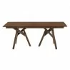 Cortina 79" Mid-Century Modern White Wood Dining Table with Walnut Legs - Front - Cortina 79" Mid-Century Modern White Wood Dining Table with Walnut Legs - Front