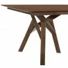 Cortina 79" Mid-Century Modern White Wood Dining Table with Walnut Legs - Edge Close-Up - Cortina 79" Mid-Century Modern White Wood Dining Table with Walnut Legs - Edge Close-Up