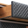 Armen Living Coco Rustic Oak Wood and Faux Leather Dresser Close View