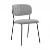 Armen Living Carlo Gray Velvet And Metal Dining Room Chairs - Set of 2 02