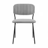 Armen Living Carlo Gray Velvet And Metal Dining Room Chairs - Set of 2 03 - Armen Living Carlo Gray Velvet And Metal Dining Room Chairs - Set of 2 03