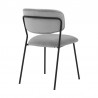 Armen Living Carlo Gray Velvet And Metal Dining Room Chairs - Set of 2 06