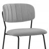 Armen Living Carlo Gray Velvet And Metal Dining Room Chairs - Set of 2 05
