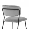 Armen Living Carlo Gray Velvet And Metal Dining Room Chairs - Set of 2 07