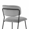 Armen Living Carlo Gray Velvet And Metal Dining Room Chairs - Set of 2 07 - Armen Living Carlo Gray Velvet And Metal Dining Room Chairs - Set of 2 07