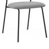 Armen Living Carlo Gray Velvet And Metal Dining Room Chairs - Set of 2 04