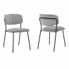 Armen Living Carlo Gray Velvet And Metal Dining Room Chairs - Set of 2 01