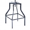 Armen Living Concord Adjustable Barstool In Industrial Gray Finish With Pine Wood Seat 003