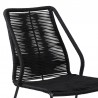 Armen Living Clip Indoor Outdoor Stackable Steel Dining Chair With Black Rope - Set of 2 011