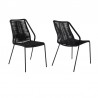 Armen Living Clip Indoor Outdoor Stackable Steel Dining Chair With Black Rope - Set of 2 04